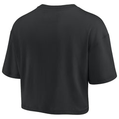 Philadelphia 76ers Women's Elements Super Soft Boxy Cropped T-Shirt Black