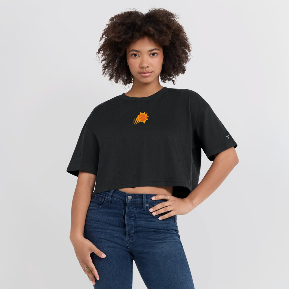 Phoenix Suns Women's Elements Super Soft Boxy Cropped T-Shirt Black