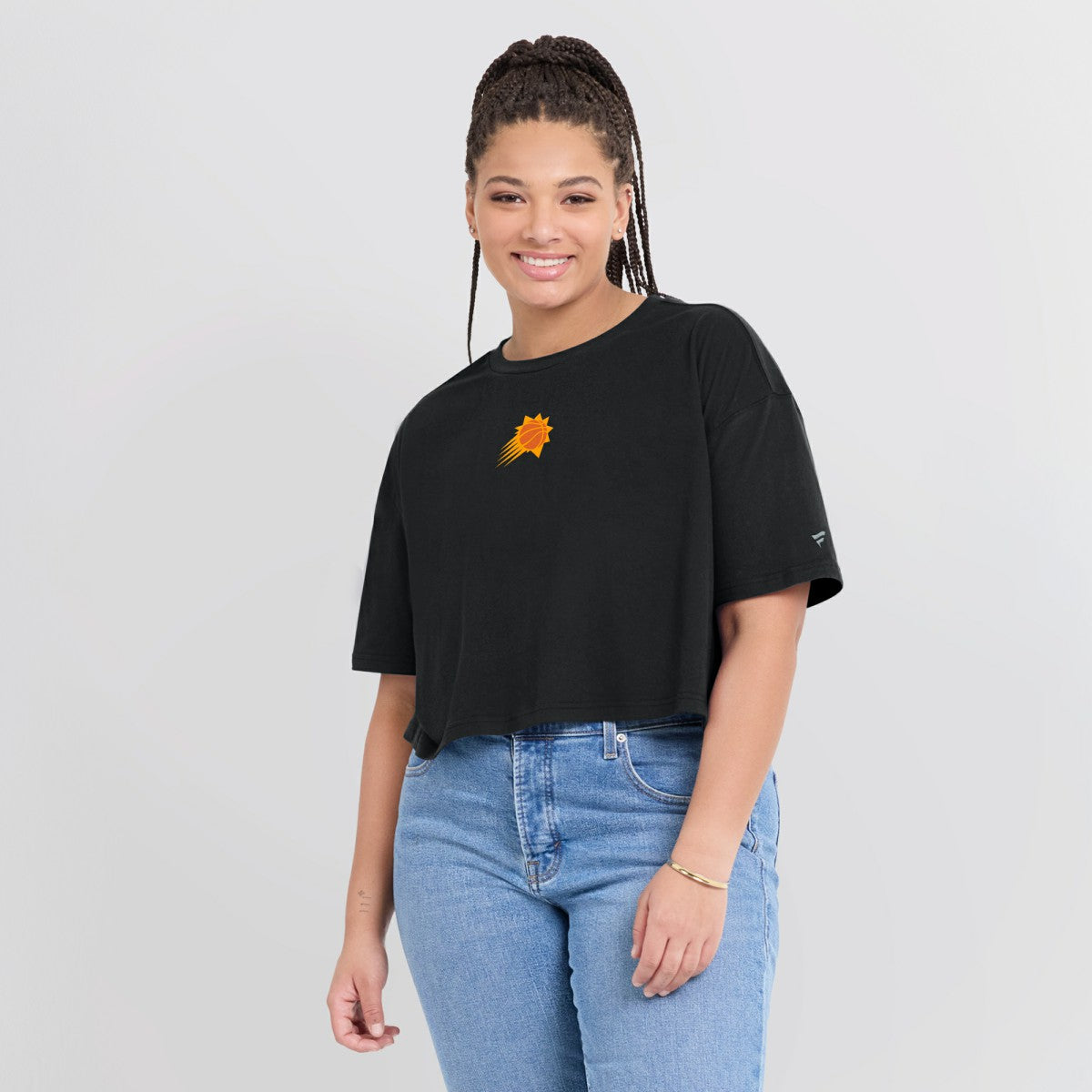 Phoenix Suns Women's Elements Super Soft Boxy Cropped T-Shirt Black