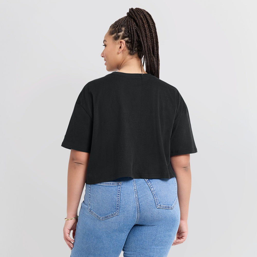 Phoenix Suns Women's Elements Super Soft Boxy Cropped T-Shirt Black