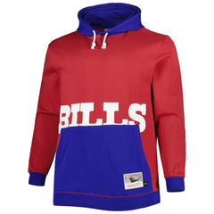 Buffalo Bills Big & Tall Big Face Pullover Hoodie Red/Royal