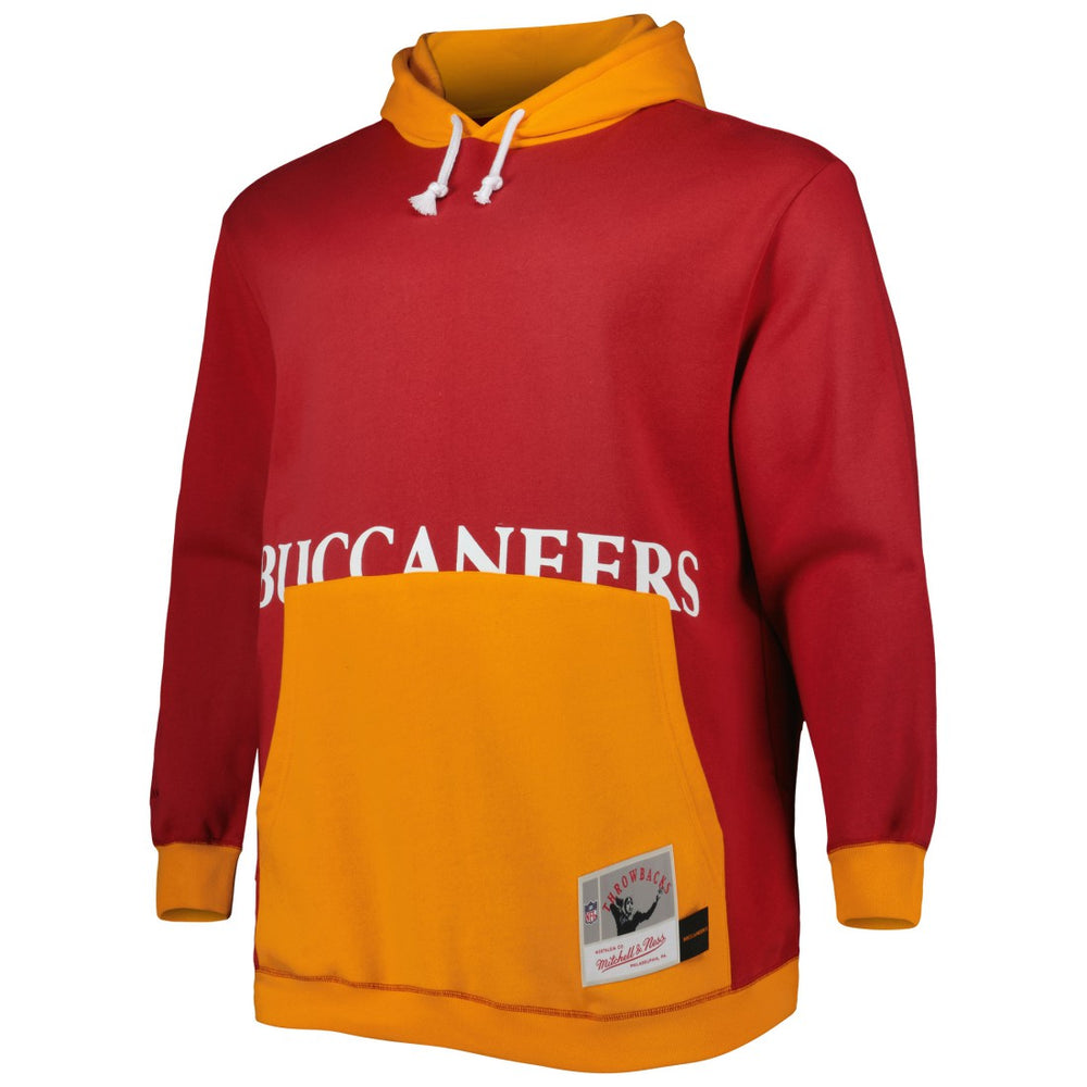 Tampa Bay Buccaneers Big & Tall Big Face Pullover Hoodie Red/Orange