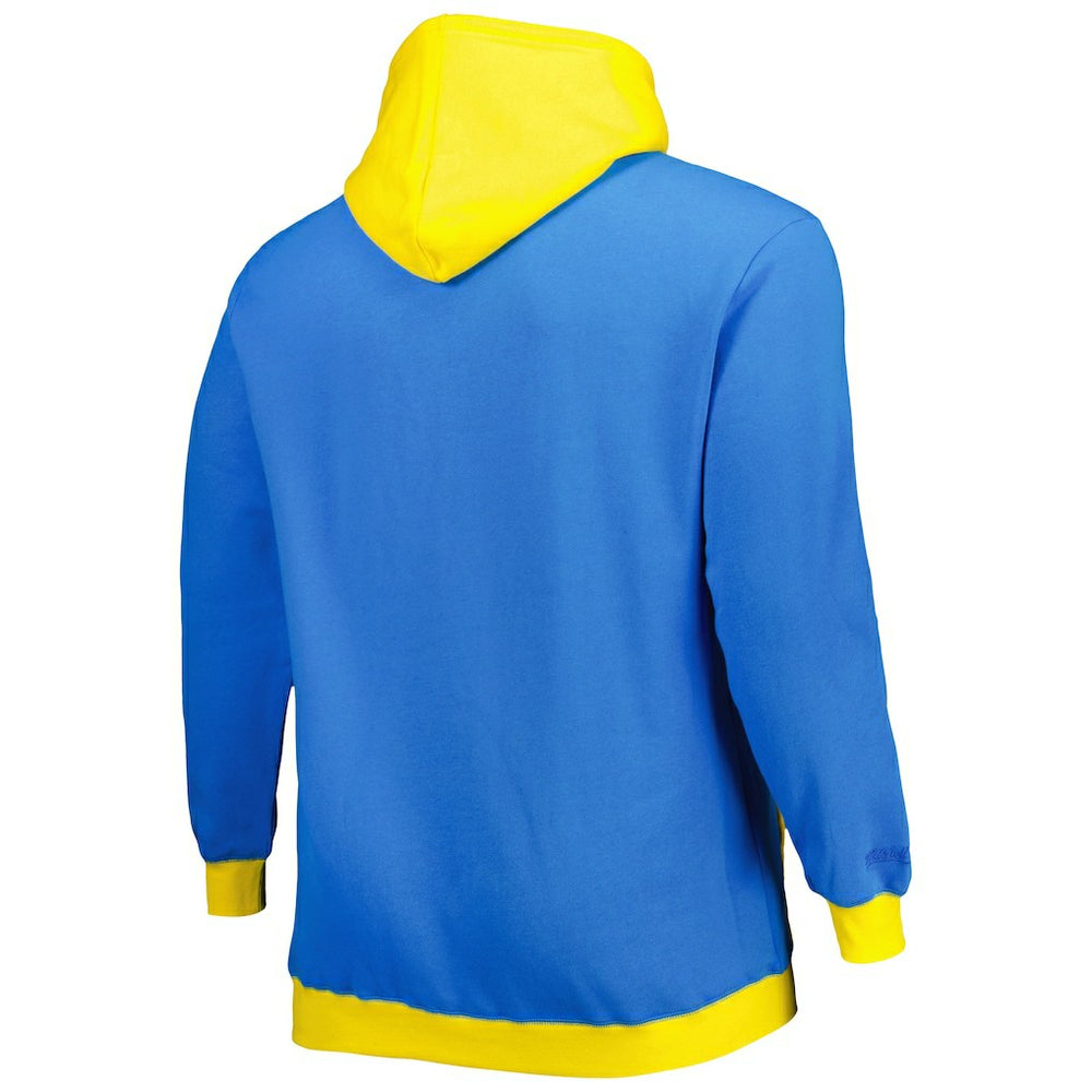 Los Angeles Chargers Big & Tall Big Face Pullover Hoodie Powder Blue/Gold