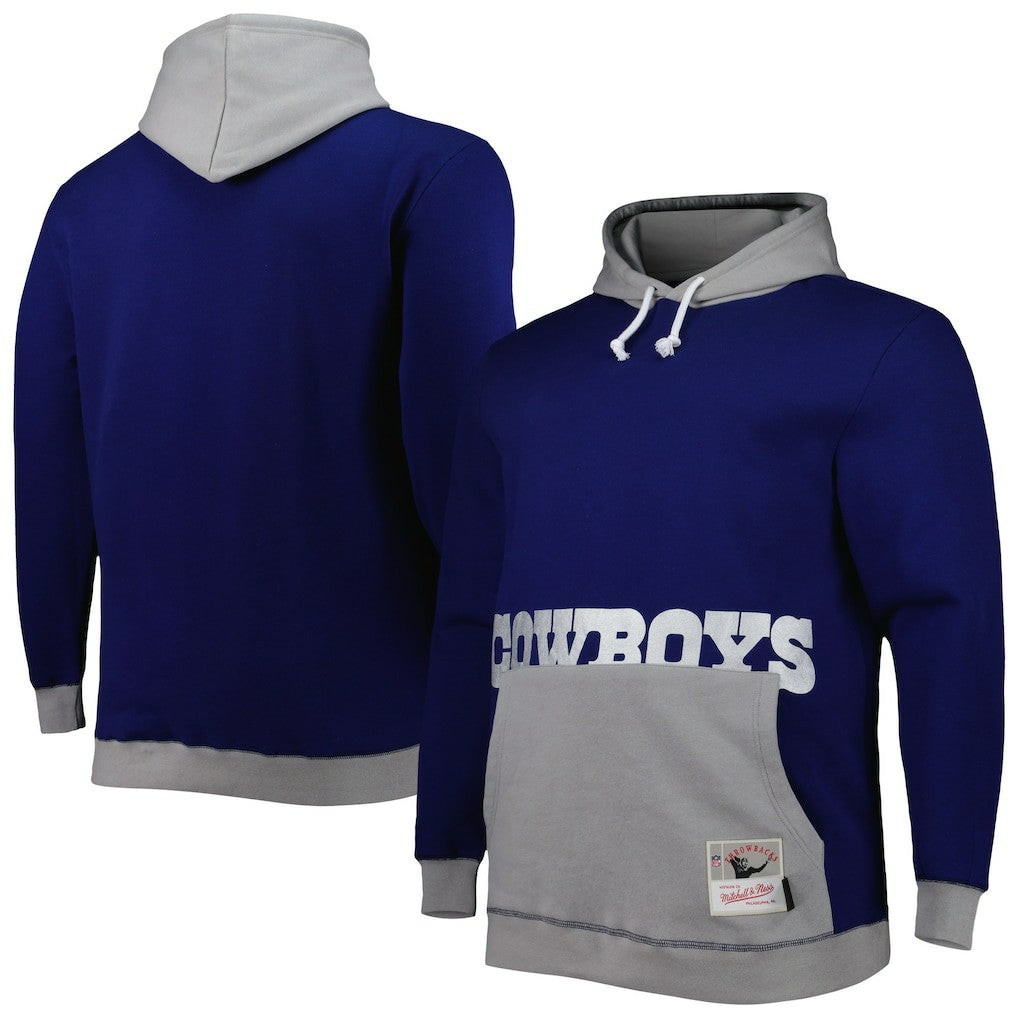 Dallas Cowboys Big & Tall Big Face Pullover Hoodie Navy/Silver