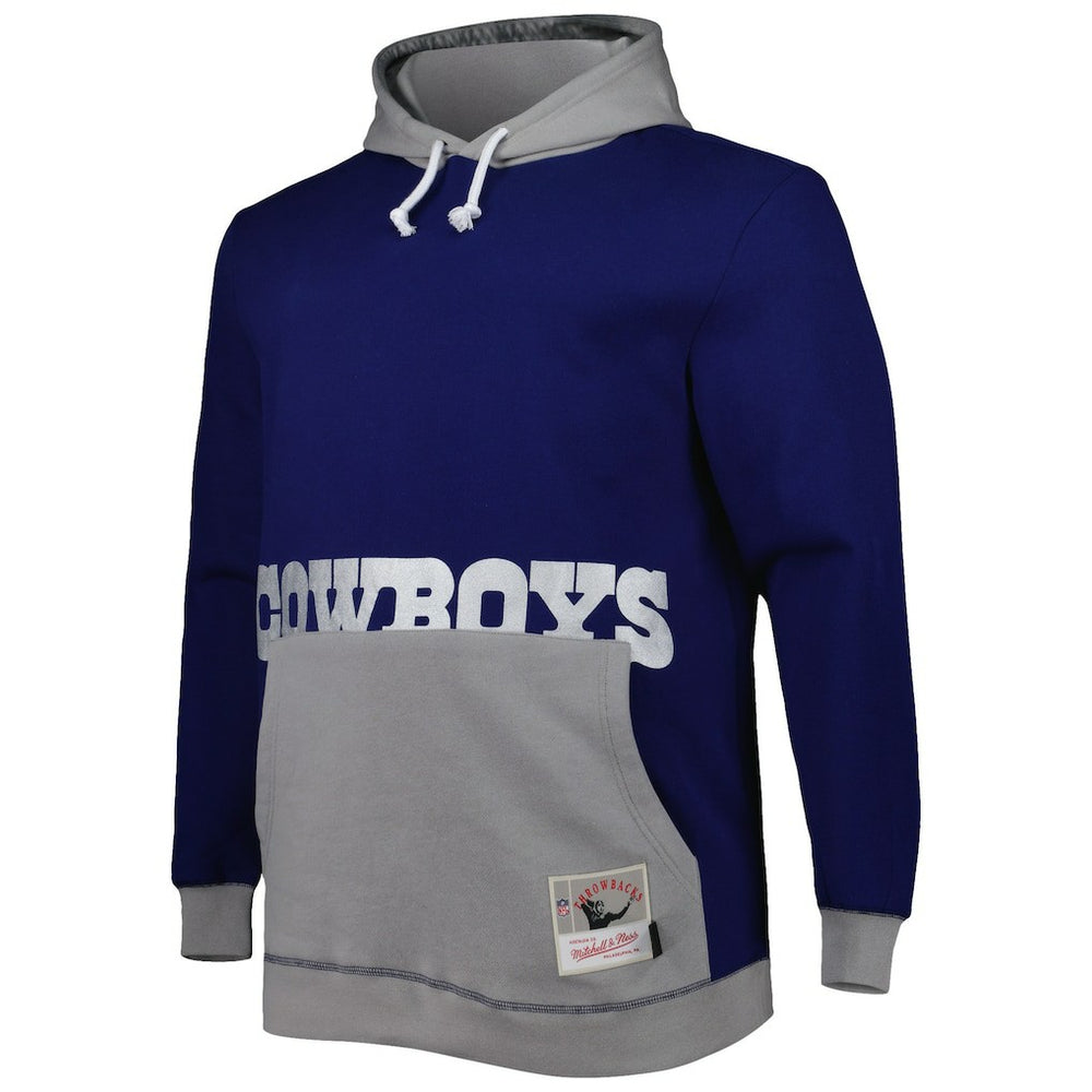 Dallas Cowboys Big & Tall Big Face Pullover Hoodie Navy/Silver