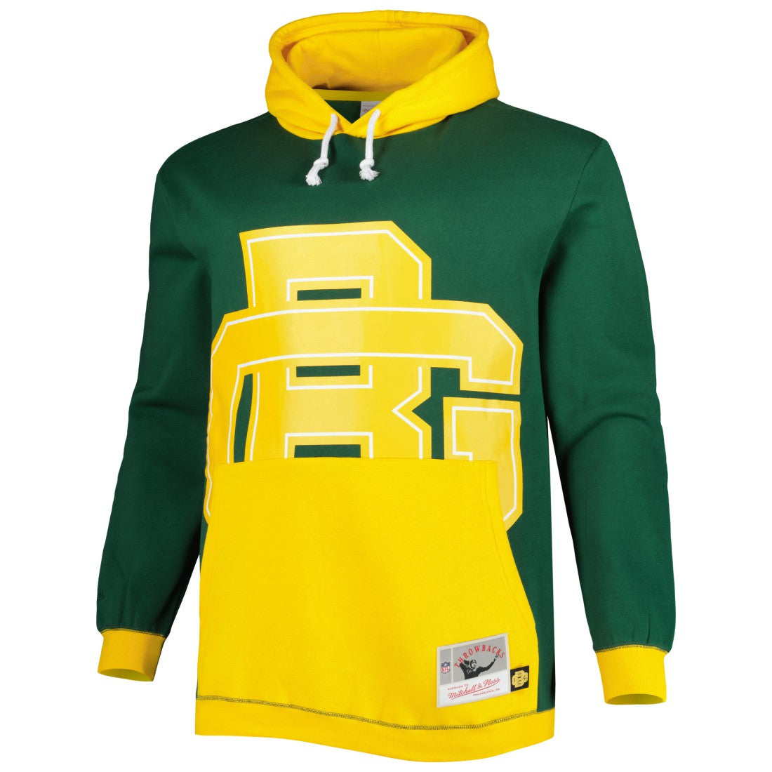 Green Bay Packers Big & Tall Big Face Pullover Hoodie Green/Gold