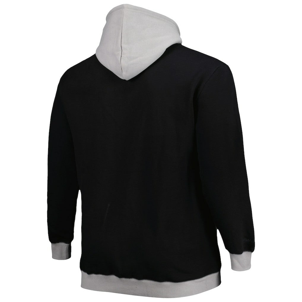 Las Vegas Raiders Big & Tall Big Face Pullover Hoodie Black/Silver