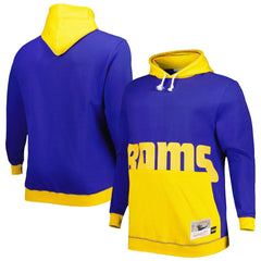 Los Angeles Rams Big & Tall Big Face Pullover Hoodie Royal/Gold