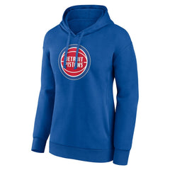 Detroit Pistons Women's Team Primary Logo Pullover Hoodie Blue