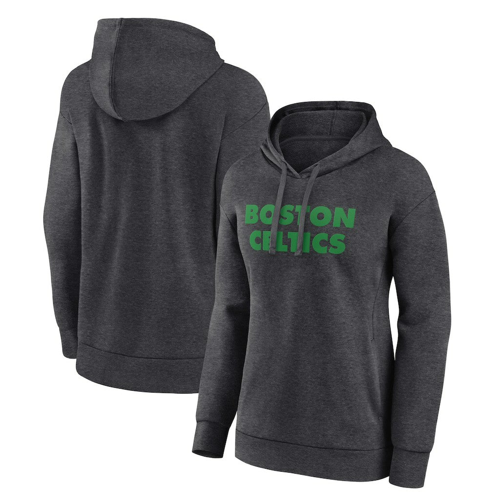 Boston Celtics Women's Wordmark Alt Pullover Hoodie Charcoal