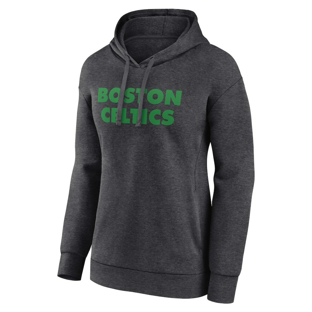 Boston Celtics Women's Wordmark Alt Pullover Hoodie Charcoal