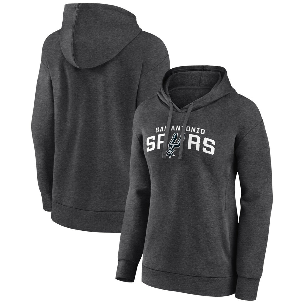 San Antonio Spurs Women's Wordmark Alt Pullover Hoodie Charcoal