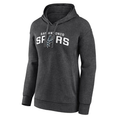 San Antonio Spurs Women's Wordmark Alt Pullover Hoodie Charcoal