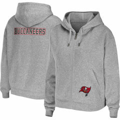 Tampa Bay Buccaneers WEAR by Erin Andrews Women's Team Full-Zip Hoodie Heathered Gray