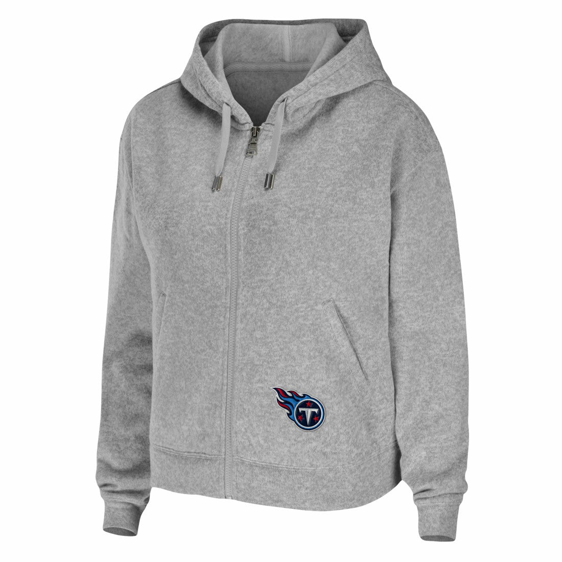 Tennessee Titans WEAR by Erin Andrews Women's Team Full-Zip Hoodie Heathered Gray