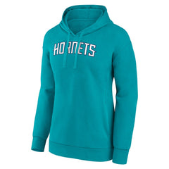 Charlotte Hornets Women's Wordmark Alt Pullover Hoodie Teal