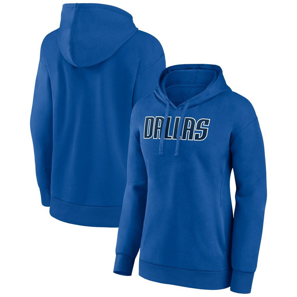 Dallas Mavericks Women's Wordmark Alt Pullover Hoodie Blue