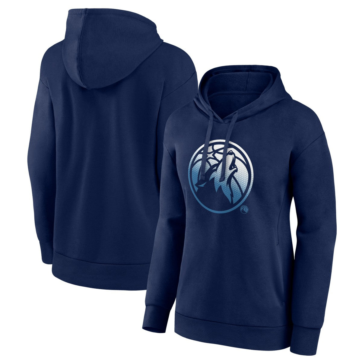 Minnesota Timberwolves Women's Gradient Logo Pullover Hoodie Navy