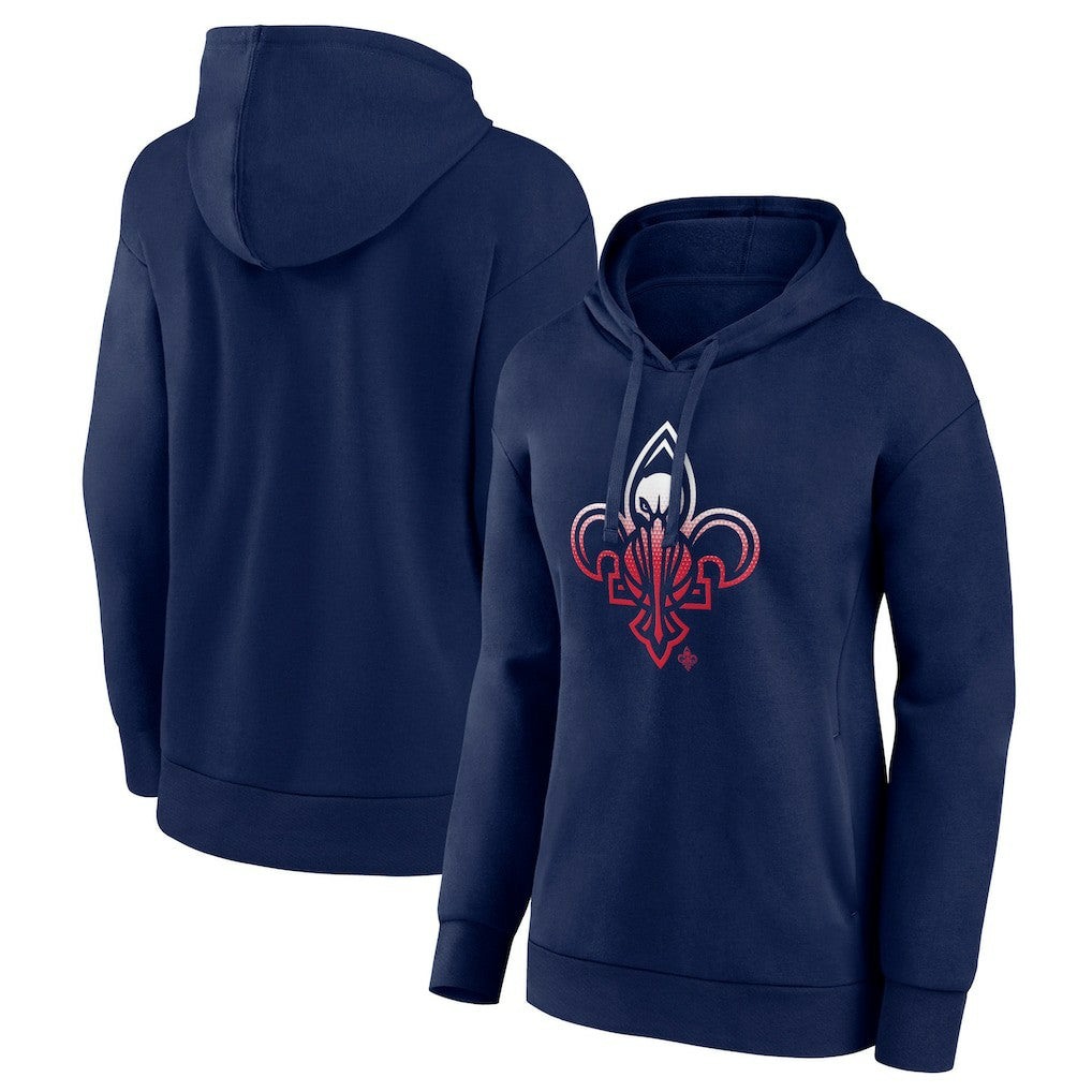 New Orleans Pelicans Women's Gradient Logo Pullover Hoodie Navy