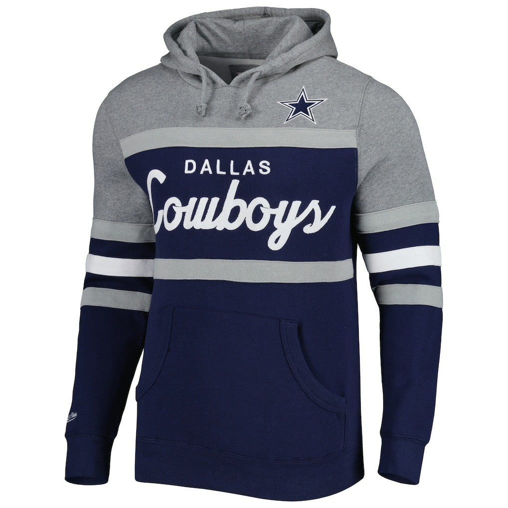 Dallas Cowboys Head Coach Pullover Hoodie Navy/Heathered Gray