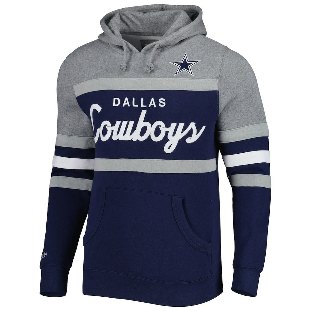 Dallas Cowboys Head Coach Pullover Hoodie Navy/Heathered Gray