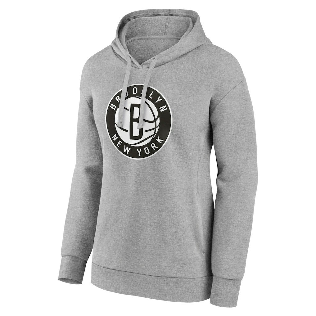 Brooklyn Nets Women's Alternate Logo Pullover Hoodie Gray