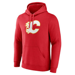 NHL Calgary Flames Fanatics Primary Team Logo Pullover Hoodie - Red