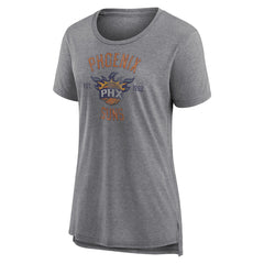 Phoenix Suns Women's Heritage Tri-Blend T-Shirt Heather Gray