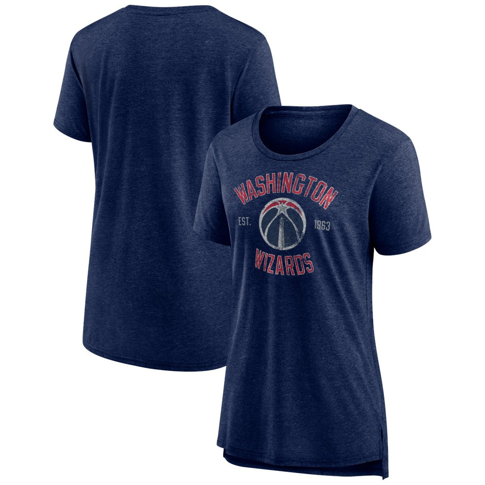 Washington Wizards Women's Heritage Tri-Blend T-Shirt Heather Navy