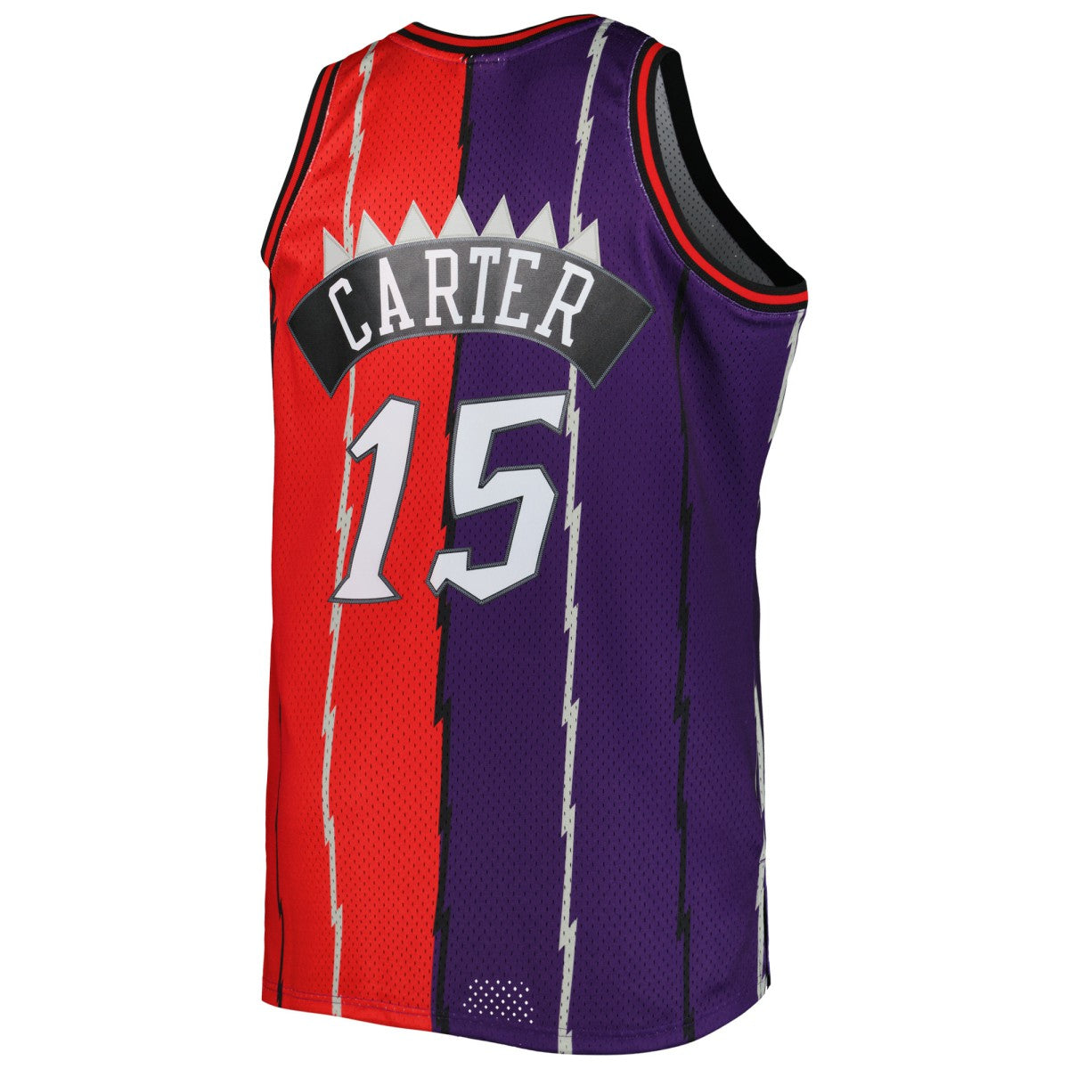 Vince Carter Toronto Raptors Big & Tall Hardwood Classics 1998/99 Split Swingman Jersey Purple/Red