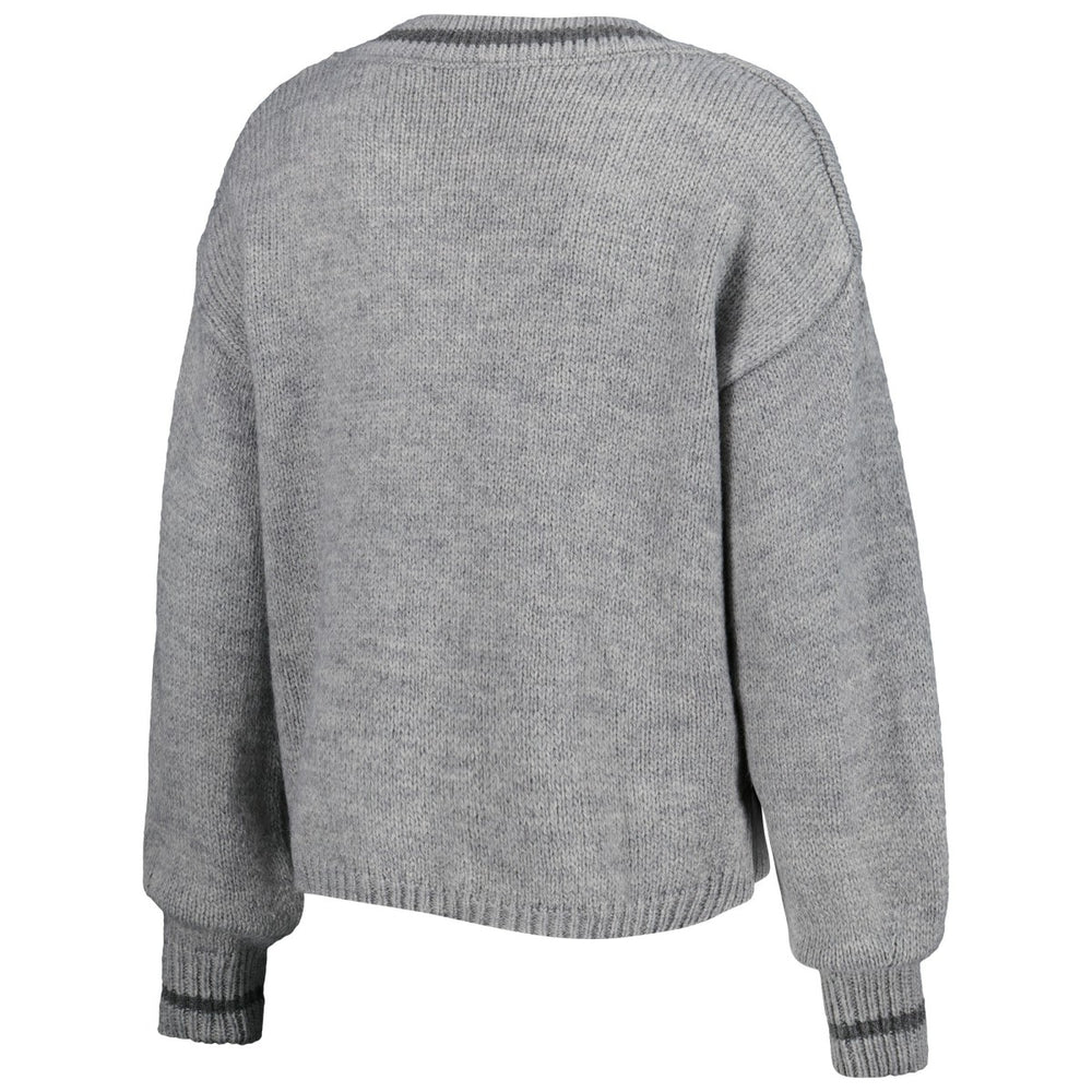 Phoenix Suns Lusso Women's Scarletts Lantern Sleeve Tri-Blend V-Neck Pullover Sweater Gray