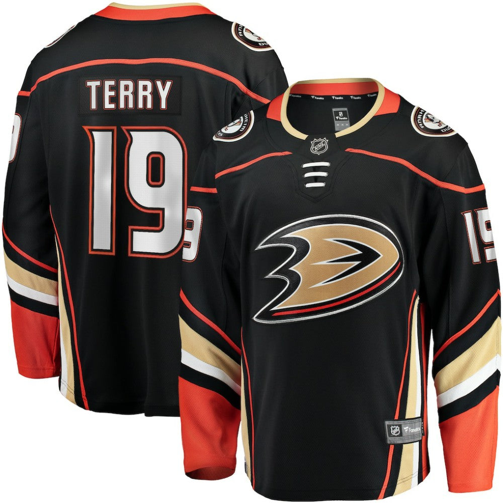 NHL Troy Terry Anaheim Ducks Fanatics Home Team Breakaway Player Jersey - Black