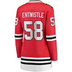 NHL MacKenzie Entwistle Chicago Blackhawks Fanatics Women's Home Breakaway Player Jersey - Red