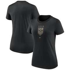 USWNT Women's Crest T-Shirt Black