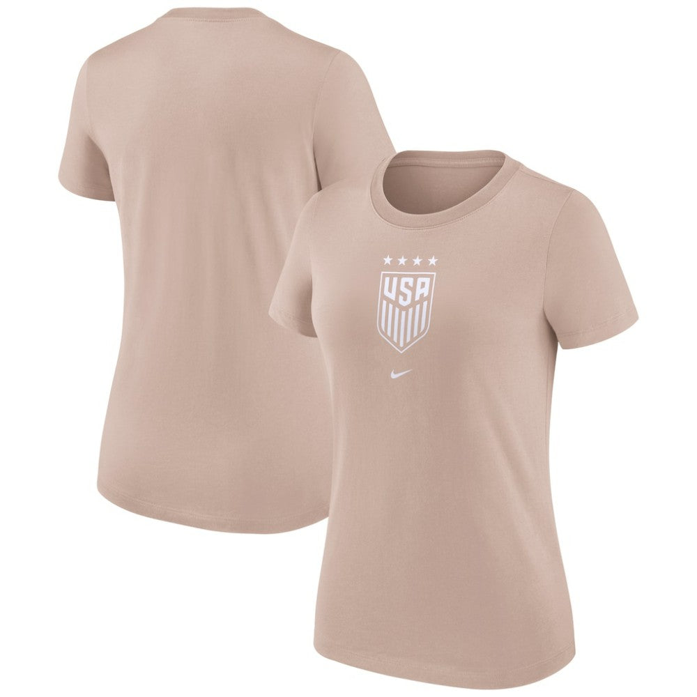 USWNT Women's Crest T-Shirt Tan