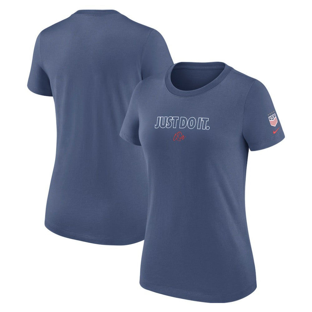 USWNT Women's Just Do It T-Shirt Blue