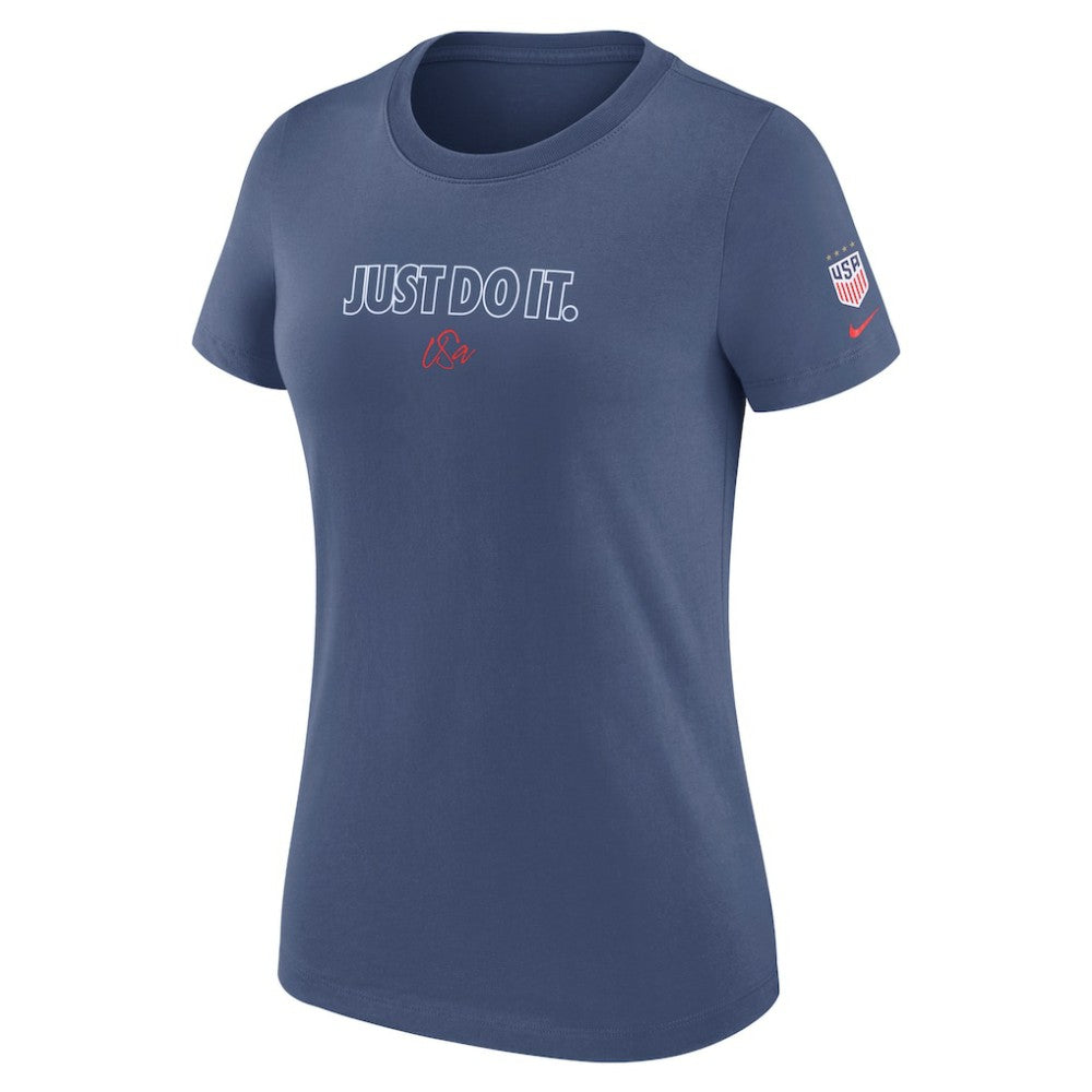 USWNT Women's Just Do It T-Shirt Blue