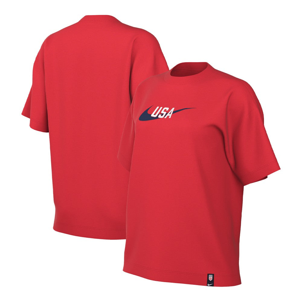 USMNT Women's Swoosh T-Shirt Red