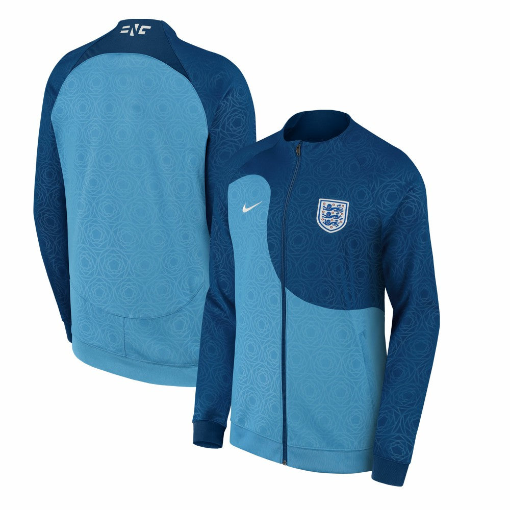 England Women's National Team Men's 2003 Academy Pro Anthem Raglan Performance Full-Zip Jacket Blue