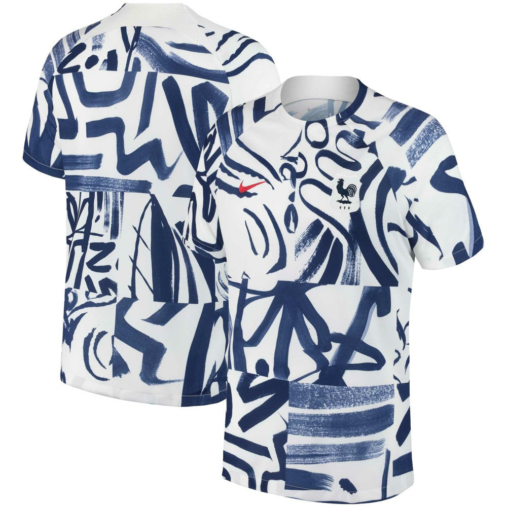 France Women's National Team 2023 Academy Pro Pre-Match Top White
