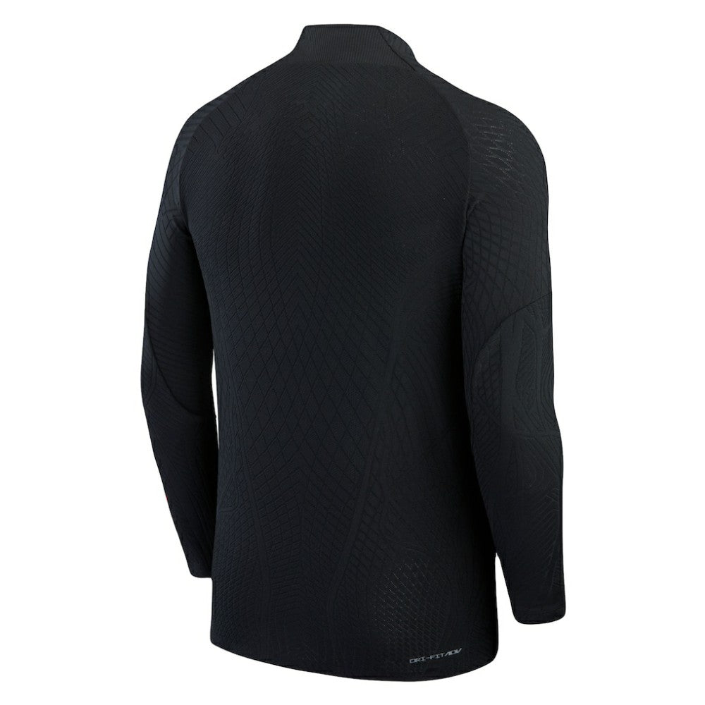 USWNT 2023 Strike Drill Performance Quarter-Zip Long Sleeve Top Black