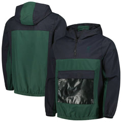 Liverpool Anorak Hoodie Quarter-Zip Jacket Green