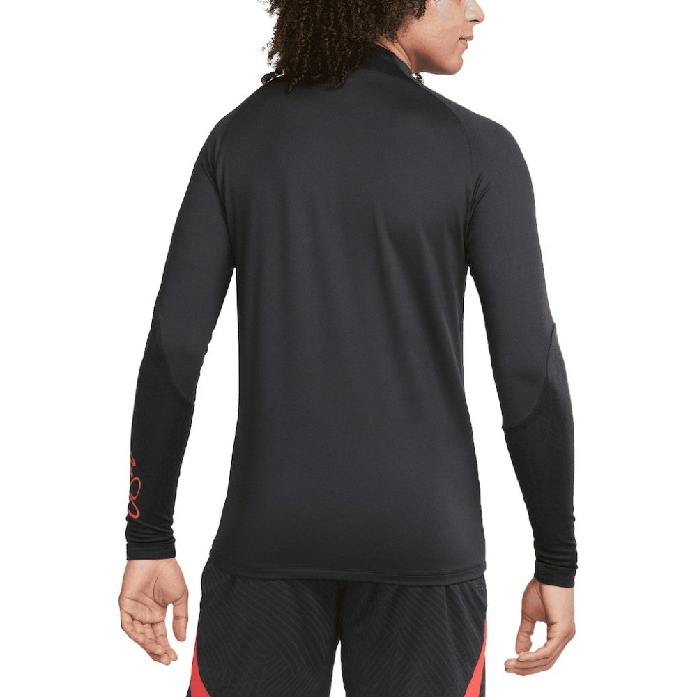 USWNT 2023 Strike Drill Performance Raglan Quarter-Zip Long Sleeve Top Black
