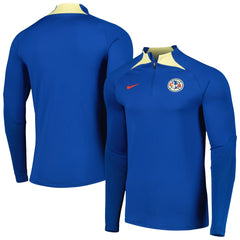 Club America Strike Drill 2023/24 Performance Quarter-Zip Long Sleeve Top Blue
