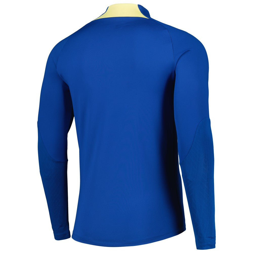 Club America Strike Drill 2023/24 Performance Quarter-Zip Long Sleeve Top Blue