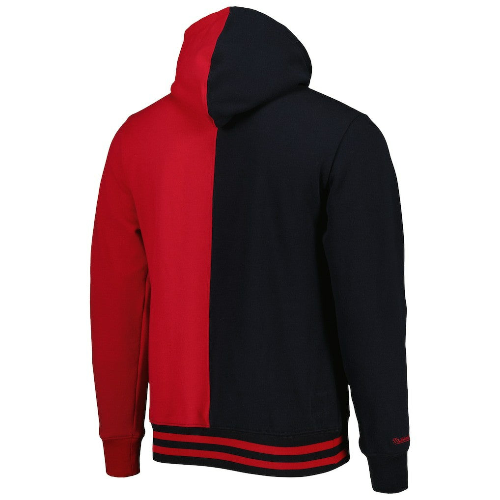 Philadelphia 76ers Big & Tall Hardwood Classics Split Pullover Hoodie Black/Red