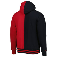 Philadelphia 76ers Big & Tall Hardwood Classics Split Pullover Hoodie Black/Red