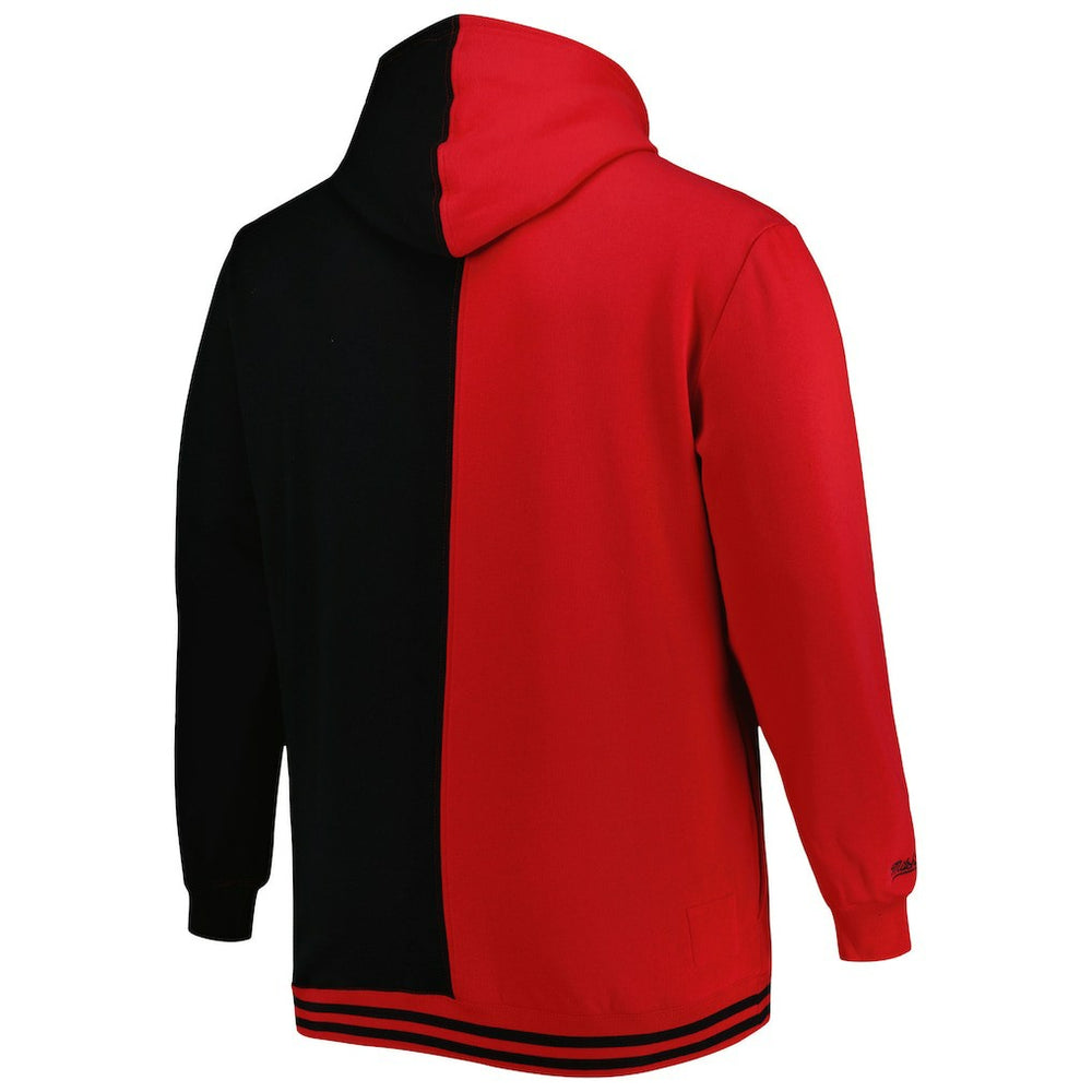 Atlanta Hawks Hardwood Classics Big & Tall Hardwood Classics Split Pullover Hoodie Red/Black