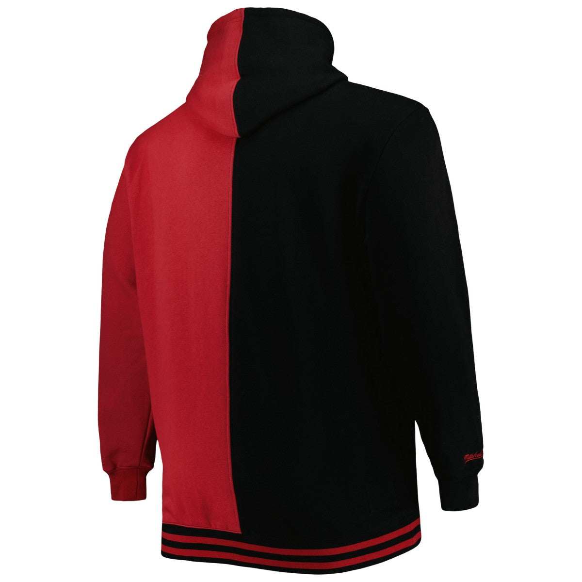 Miami Heat Hardwood Classics Big & Tall Hardwood Classics Split Pullover Hoodie Black/Red