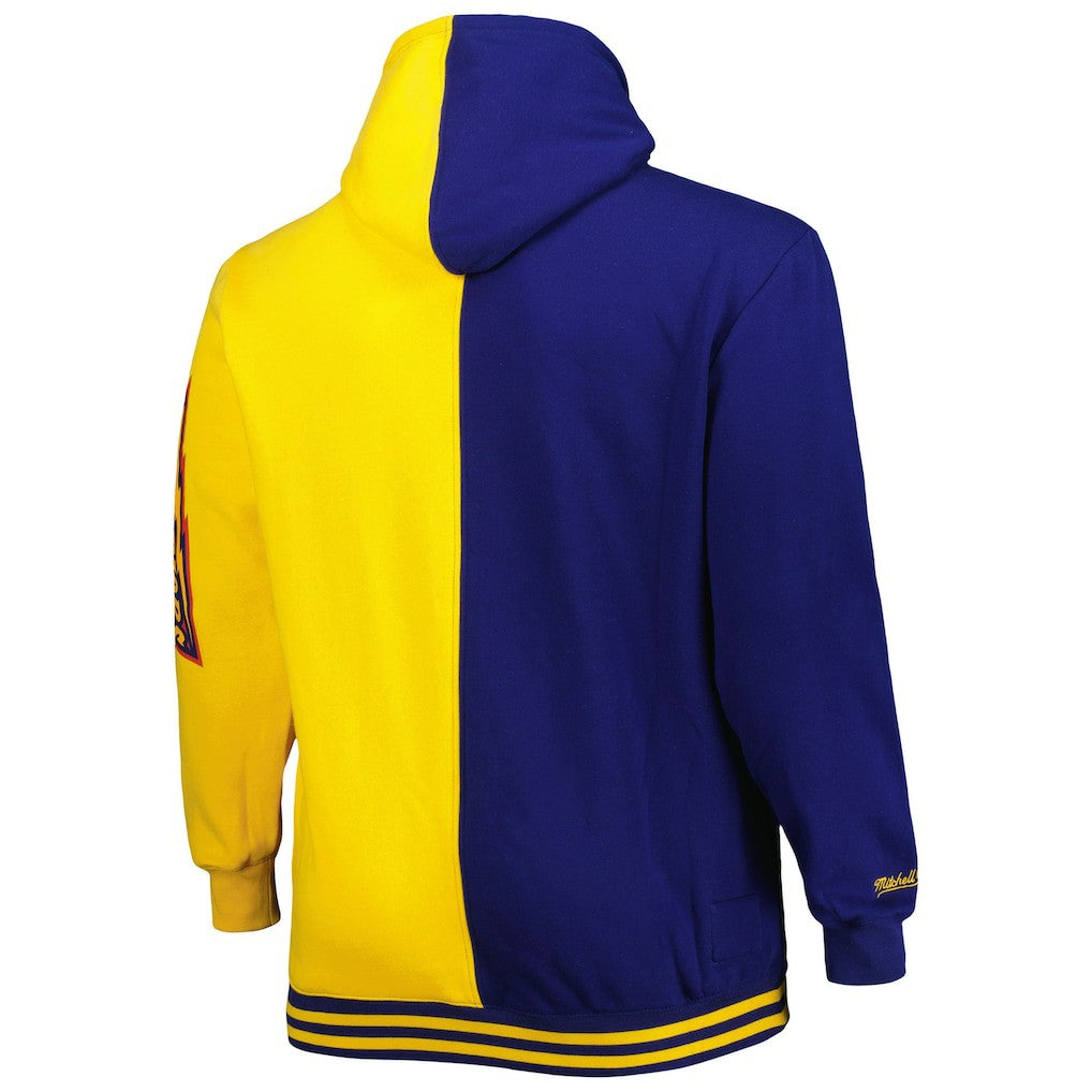 Golden State Warriors Big & Tall Hardwood Classics Split Pullover Hoodie Navy/Gold